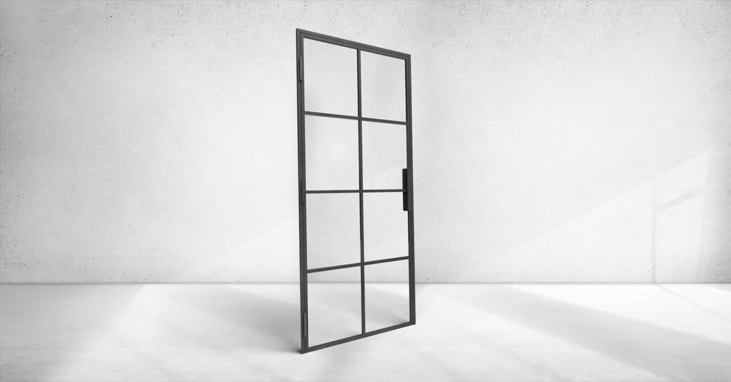 Living room with steel internal door