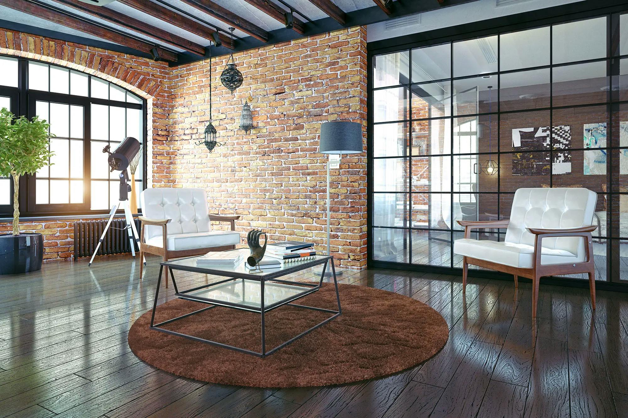 Loft style office with crittall style glazing